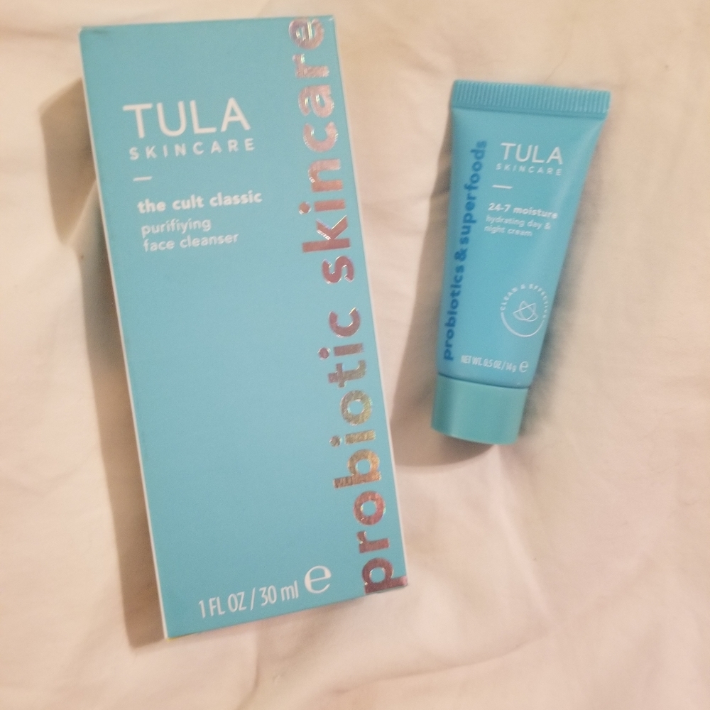 Tula The Cult Classic Purifying Face Cleanser & moisturizer (travel sizes)